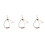 3Pcs White Mobile Phone Chains Lightweight Safe Phone Straps 4