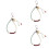3Pcs White Mobile Phone Chains Lightweight Safe Phone Straps 6