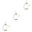 3Pcs White Mobile Phone Chains Lightweight Safe Phone Straps 5