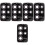 5Pcs Shiny Black Camera Lens Protector Tempered Glass Protective Cover 5