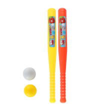 4St Baseball Set Met Plastic Knuppel En Ballen Voor Kids