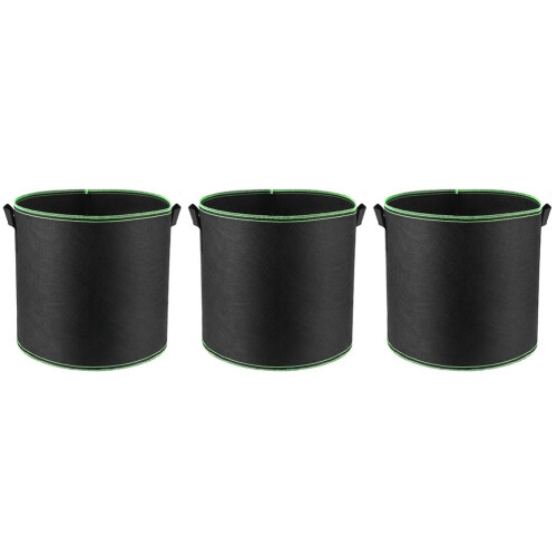 6Pièces Poches De Plantation Noir Pour Usage Extérieur