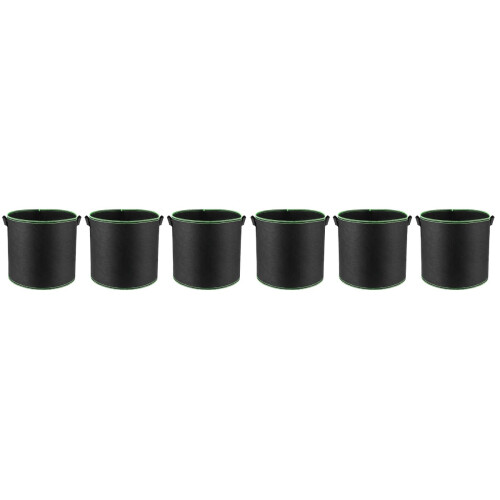 6Pièces Poches De Plantation Noir Pour Usage Extérieur 1