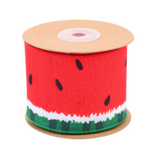 Polyester Fruitpatroon Geschenklint Voor Handgemaakte Decoratie