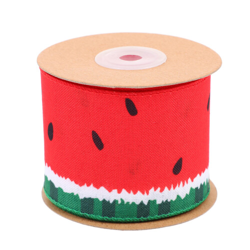 Polyester Fruitpatroon Geschenklint Voor Handgemaakte Decoratie