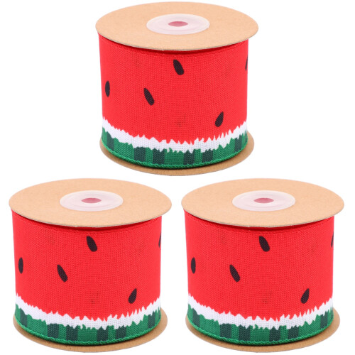 Polyester Fruitpatroon Geschenklint Voor Handgemaakte Decoratie 1
