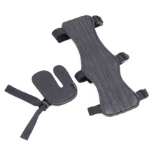 2Sets Zwarte PU Armguard Voor Boogschieten Professioneel & Verstelbaar