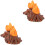 4St Mini Kampvuur Model Resin Decoratie Speelgoed Multi-Kleur 5