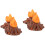 4St Mini Kampvuur Model Resin Decoratie Speelgoed Multi-Kleur 6