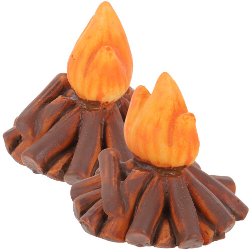 4St Mini Kampvuur Model Resin Decoratie Speelgoed Multi-Kleur 1