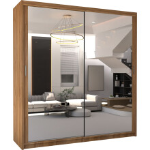 MN FURNITURE Double Mirror Sliding Door Wardrobe