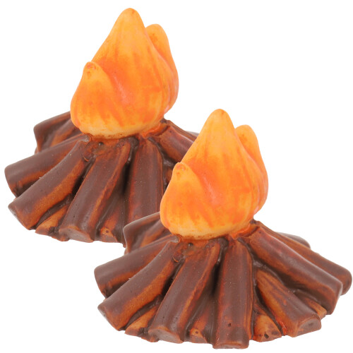 4St Mini Kampvuur Model Resin Decoratie Speelgoed Multi-Kleur 2