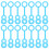 180St Plastic Bubble Maker Sticks Sky-Blauw Ergonomisch Kids Fun 1