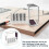 2-Pack Carpenter Long Point Pencil Sharpener, 4-Hole Handheld with Plastic Lid for Sketching, Charcoal, Colored Pencils 5