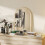 Homcom HOMCOM Arched Wall Mirror with Modern Tempered Glass & Polystyrene Beige 7