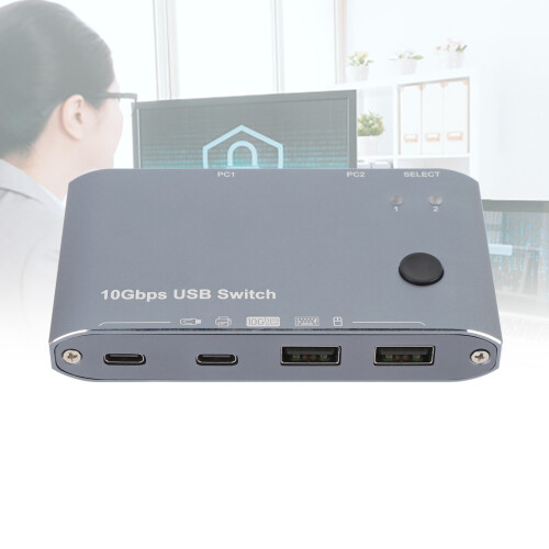 USB 3.2-Switch A- und C-Eingang, 2 Computer teilen