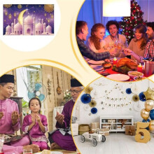 Middle East Festival Backdrop Banner Photo Booth Background Celebration Arrangement Wall Sign Festival Gathering Style 2