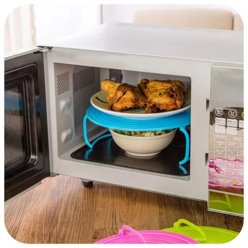Microwave Heating Layered Steaming Tray Double-Layer Rack Bowl Rack Storage Rack Tools Kitchen Accessories