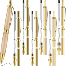 6-Teiliges Set mit Druckstiften zum Drechseln, 8-mm-Klickstift-Set mit Nachfüllungen, Drechselzubehör für die Stiftherstellung Aus Holz
