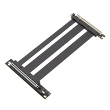 PCI-E 5.0 X16 Riser-Kabel, Grafikkarten-Verlängerung, Geschirmt, Flexibel, 90-Montage, GPU-Verlängerungskabel für PC, Computer, Schwarz