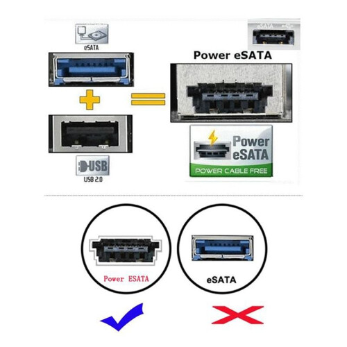 Adaptador de Alimentação de HDD  de 7+15 Pinos para ESATA USB 2.0 de 5 V e 12 V Combinado para Cabo Adaptador de HDD  de 2,5 Polegadas e 3,5 1