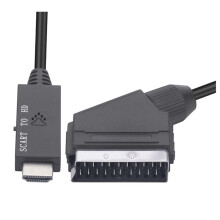 HD 1080P Scart to -Compatible Adapter Scart Male to HD Female Audio Video Converter Adapter for HDTV/DVD/PC 1M