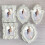 5Pcs  Frames -White Small Vintage Flower Oval Rectangle Baroque Frames Table Top Frame for Holiday Partys Decor 4