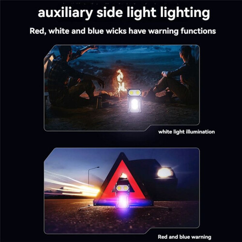 COB Rechargeable Work Light,  Outdoor Flashlight Camping Light, Running Light, Riding Light and Signal Light 2