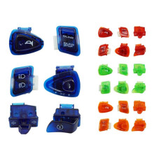 6Pcs for GY6 50cc 125cc 150cc ATV Moped Scooter Motorcycle Heads Light Horn Dimmer Turn Single Button Green