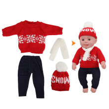 Baby Mädchen Puppenkleidung Weihnachtspullover