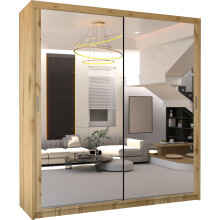 MN FURNITURE Double Mirror Sliding Door Wardrobe
