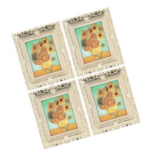 4pcs 1:12 Scale Dollhouse Miniature Photo Frame, High Simulation Decoration
