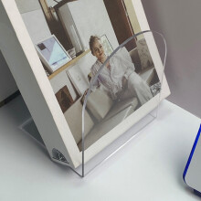 Transparente Buchstützen für Regale, L-förmiger Acryl-Buchhalter mit vielseitigem Einsatzbereich und elegantem Design, robuste und langlebige