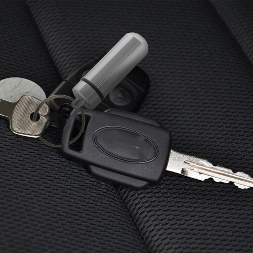 Silver Pill Medicine Box Case Holder Container Capsule Bottle Keyring Keychain