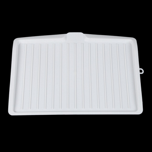 Plastic Dish Drainer Drip Tray Plate Cutlery Rack Kitchen Sink Rack Holder Large white 1