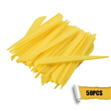 Flèches À Ailettes 4 Pouces Flammage de Plumes En Plastique Pour Paquet de 50 Flèches de Tir À L'Arc Bricolage (Jaune)