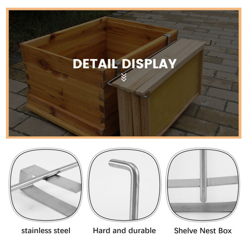 Beekeeper Stainless Steel Beekeeping Frame Holder Bee Hive Perch Side Mount Tool 1