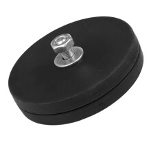 2Pcs 45KG Powerful Neodymium Magnet Disc Rubber Costed D88x8Mm M8 Thread Surface Protecting LED Light Camera Car Mount Magnet for Off-Road Vehicles or