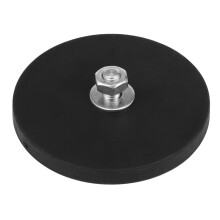 2Pcs 45KG Powerful Neodymium Magnet Disc Rubber Costed D88x8Mm M8 Thread Surface Protecting LED Light Camera Car Mount Magnet for Off-Road Vehicles or