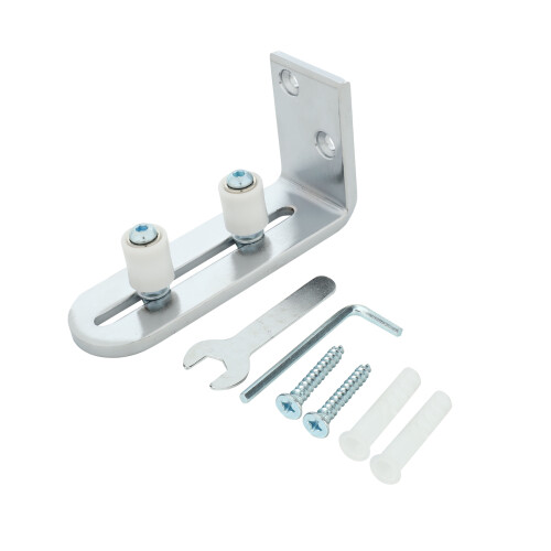Floor Guide for Bottom Of Sliding Barn Doors Adjustable Wall Mount Stay Roller Guide  Bearings