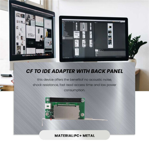 40-Pin Cf Compact Flash Card To 3.5 Ide Converter Adapter Pci Bracket Back Panel 2