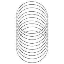 10-Pack 4-Tums SilverdröMfåNgare Metallringar Blommiga Ringar Krans Macrame Creations Ring för Hantverk DIY