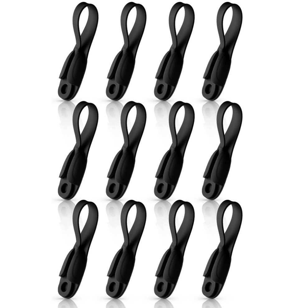 12Pcs Cord Bundlers Cord Organizer For Appliances, Self Adhesive Kitchen Appliance Cord Silicone Cord Holder Black 4712105190116