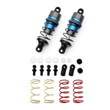 1/10 1 Par de Amortecedores HidráUlicos de Metal RC Carro de Controle Remoto Carro de Corrida Plano (63 Mm) Azul Celeste