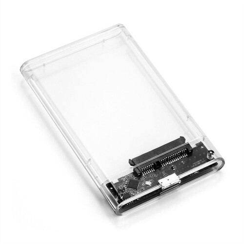 Caixa de Disco RíGido Cinza Transparente para Caixa RíGida Caixa de Disco RíGido de 2,5 Polegadas  para USB 3.0 Tipo-C 3.1 Caixa de Disco RíGido 2