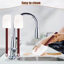 Spatola e Cucchiaio Resistenti Spatola nel Silicone per Alte Temperature Spatole nel Gomma Grandi per Uso Cucina Spatola Commerciale