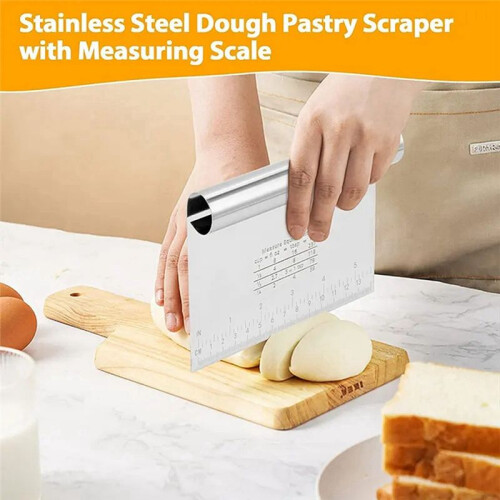 3PCS Dough Pastry Scraper Chopper Baking Cake Pizza Cutter with Measuring Scale Bread Separator Knife Cooking Tools 2