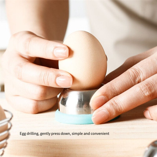2Pcs Boiled Egg Piercer Stainless Steel Egg Prickers Separator Endurance Bakery Egg Puncher Home Kitchen Egg Separator,A