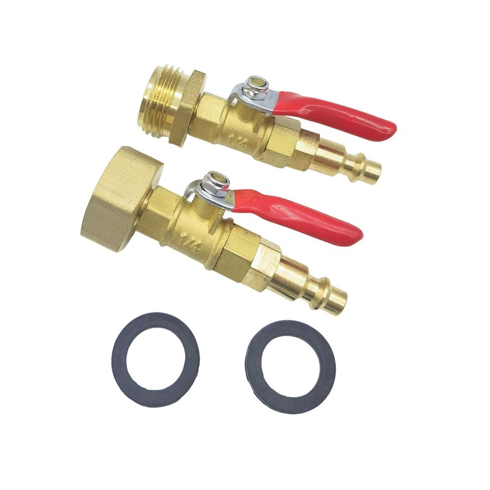 Rv Winterize Blowout Adapter Kit, Sprinkler Wintering Blowout Adapter For 1/4In Quick Connect Plug 3/4In Ght Garden Hose 4712844174354