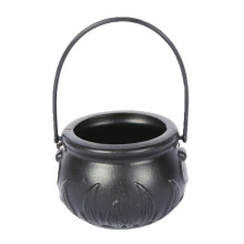 12 Uds. Maceta de Bruja de Halloween, Caldero de Bruja de PláStico, Soporte para Dulces Negro, DecoracióN de Halloween, DecoracióN de Recuerdo de